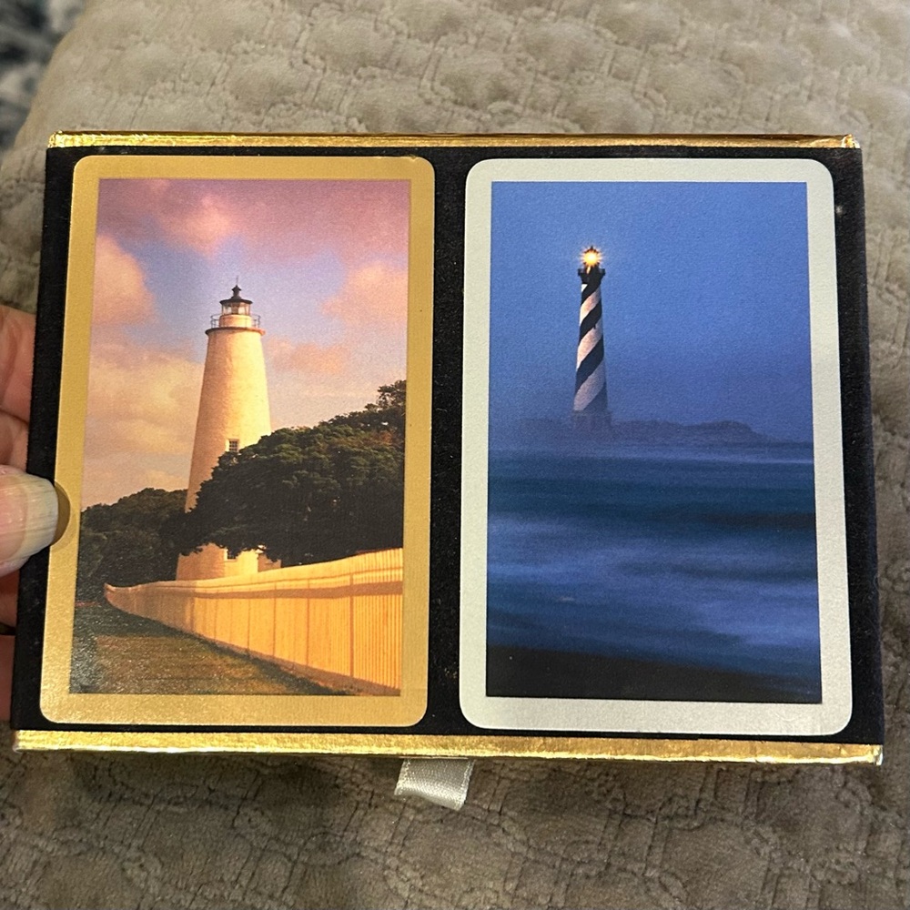 Vintage Congress Lighthouses Double Deck of Playing Cards